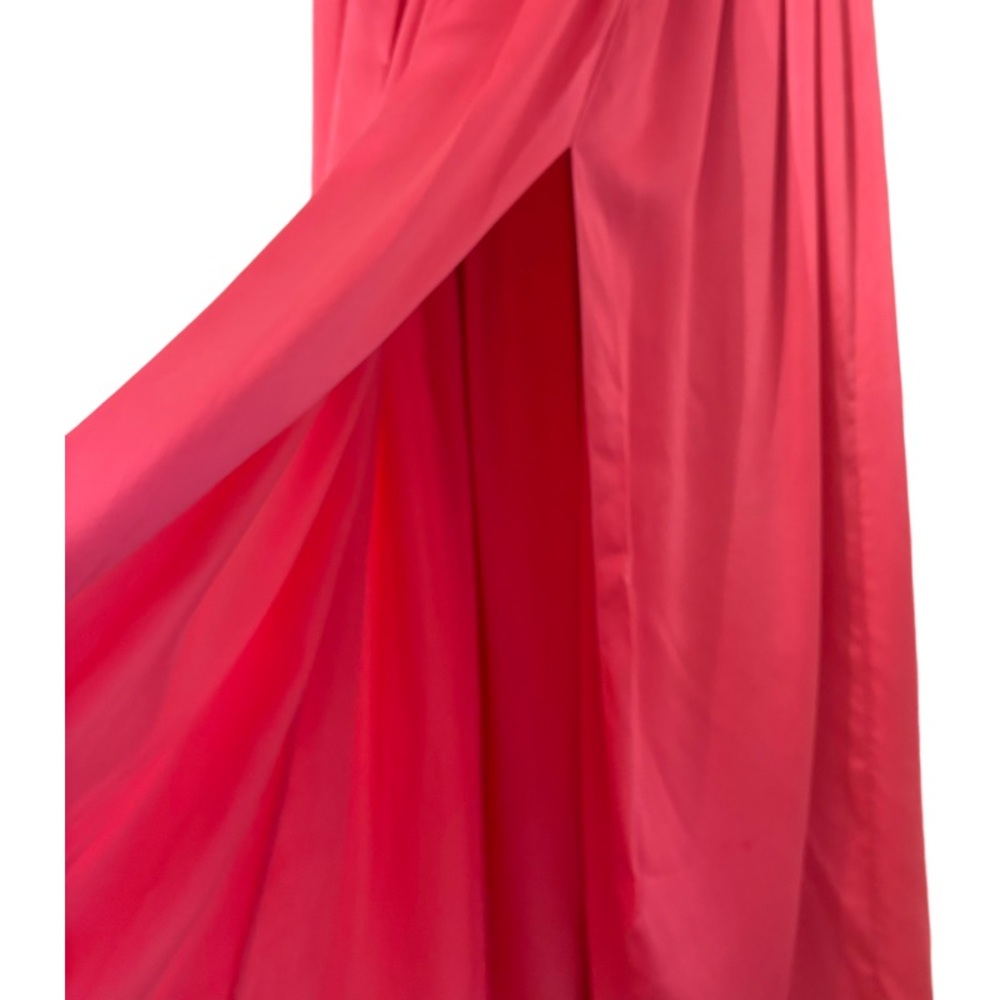 Sablyn Silk Midi Skirt Front Slit in Pink Size S - Picture 3 of 7